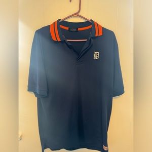 Men Detroit tigers Polo T shirt SZ M